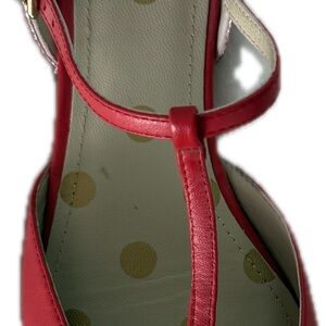 Boden Red T-Strap Sandals